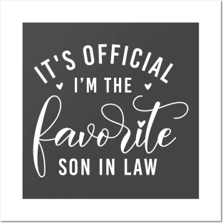 My Son In Law Is My Favorite Child Funny Family Humor Groovy Posters and Art